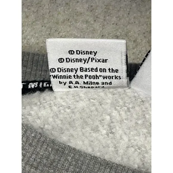 Disney Mickey Mouse Faces Pullover Crewneck Sweatshirt Gray Women’s X-Small 2/4 - Picture 9 of 11
